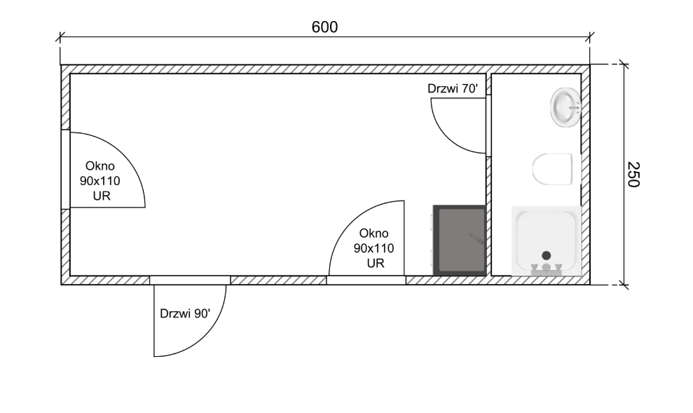 Model 12,0 m × 3,2 m